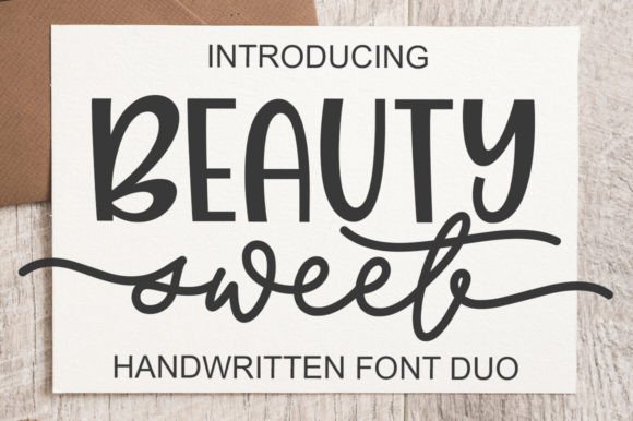 Beauty Sweet Typeface: A Captivating Duo Font for Elegant Crafts