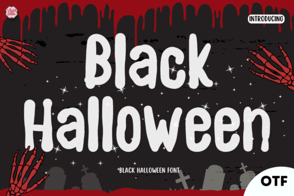 Black Halloween Typeface: A Spooky Script for Crafters and Sellers