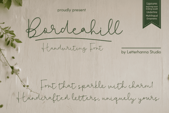 Bordeahill: The Elegant Script Font for Handmade Labels and Invitations