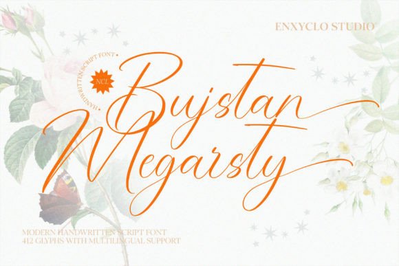Bujstan Megarsty: A Handwritten Swash Script for Elegant Branding