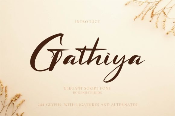 Gathiya Typeface Review: Elevating Brand Identity with Flowing Script