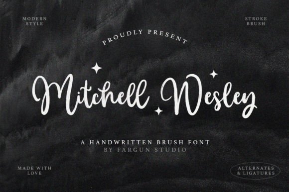 Mitchell Wesley: A Handwritten Font for Polished Brand Identity