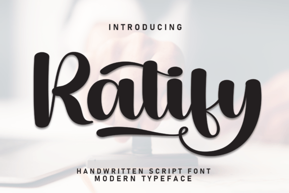 Ratify: A Handwritten Font for Elegant Editorial Design
