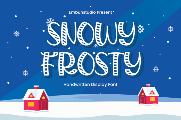 Snowy Frosty: A Whimsical Handwritten Display Font for Winter Editorial Design