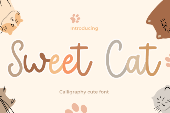 Sweet Cat: A Handwritten Script Font for Editorial Elegance